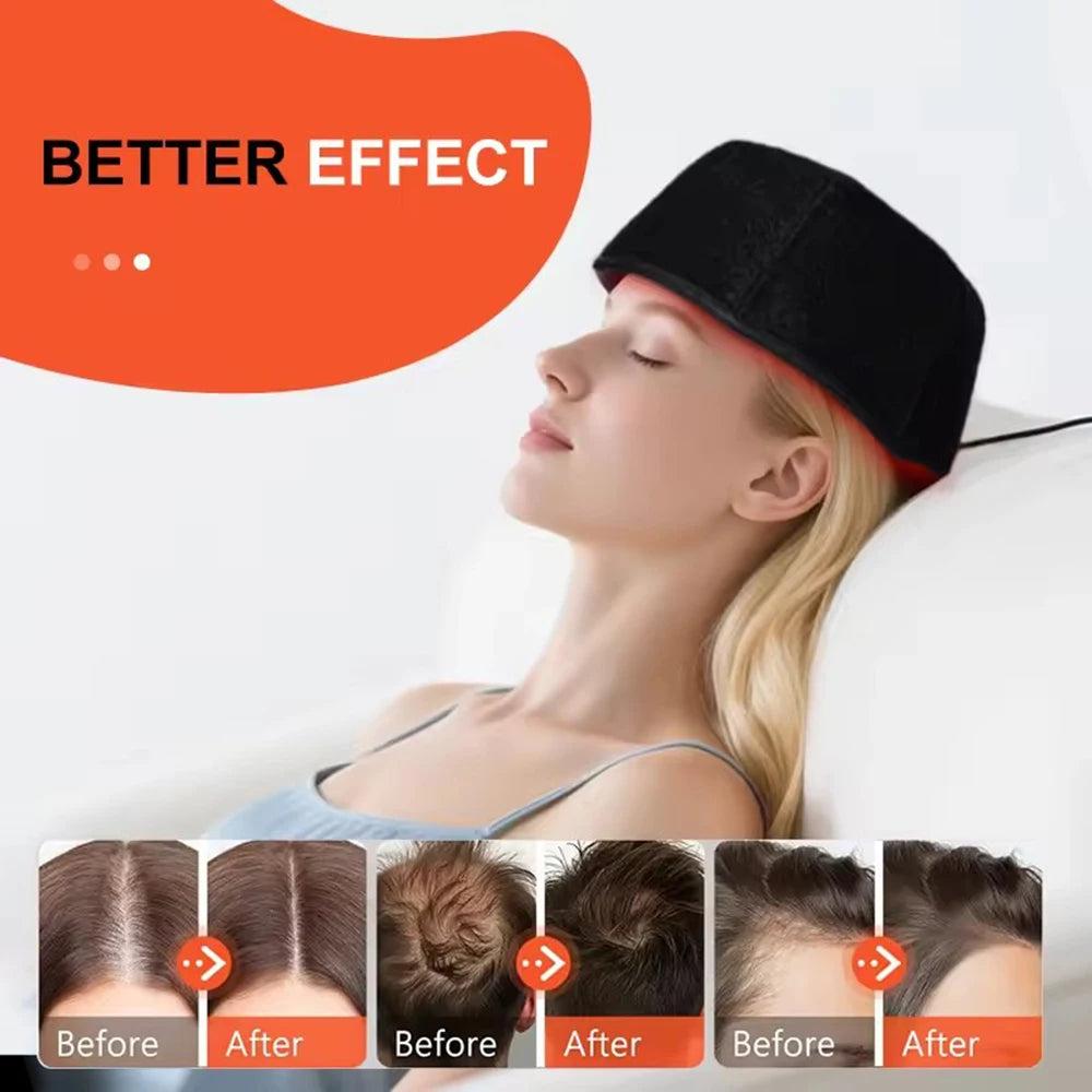 Near Infrared Red Light Therapy Cap for Hair Growth & Relaxation