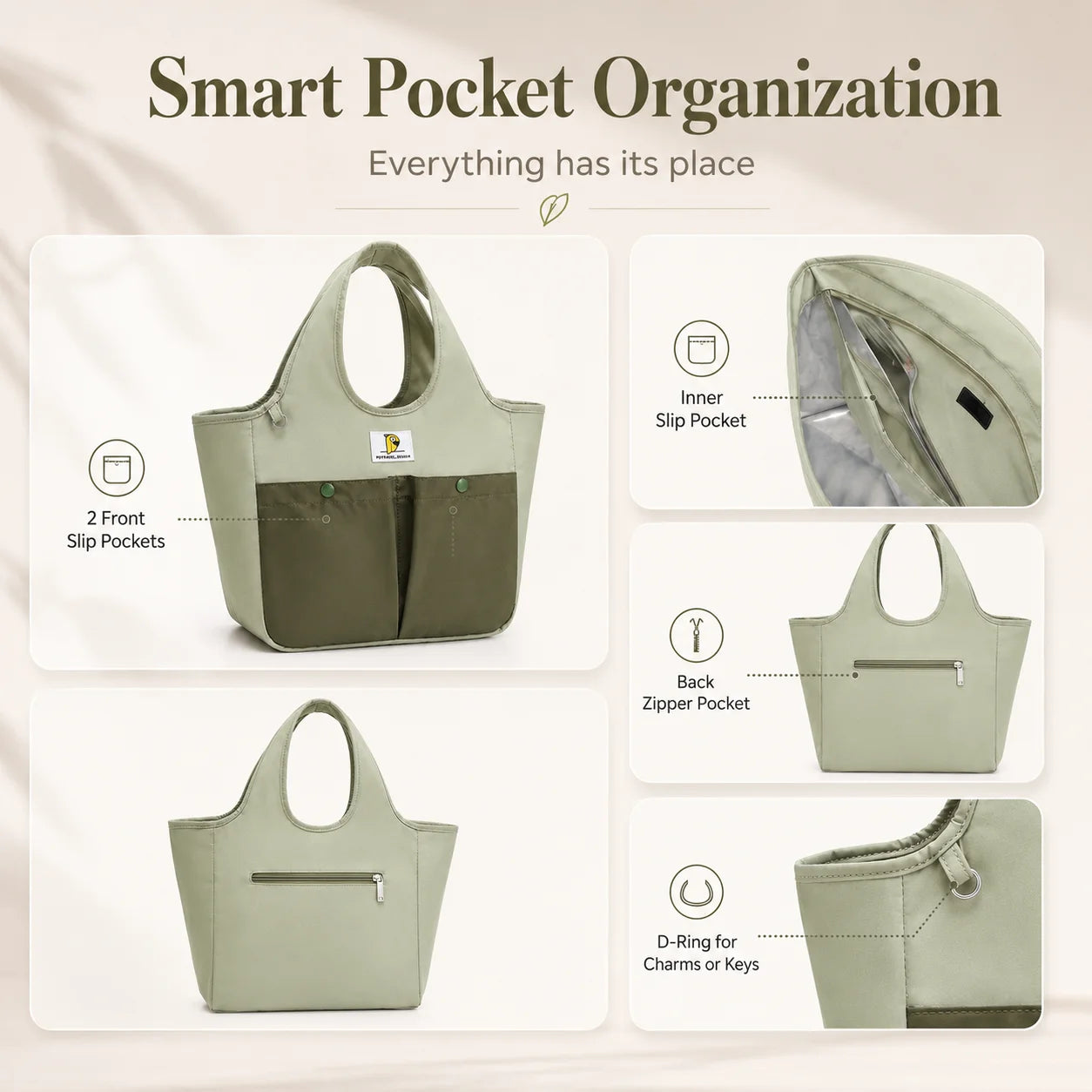 Insulated Lunch Bag Tote Waterproof Portable Large Capacity Bento Box Bag Thermal Cooler Handbag for Office School Picnic