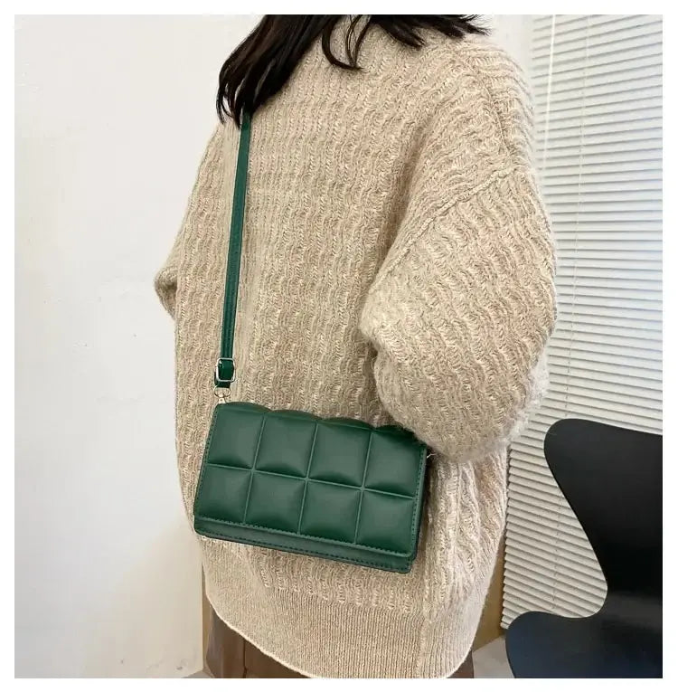 Bolso de hombro elegante de cuero sintético para mujer | Bolso de mano cruzado chic