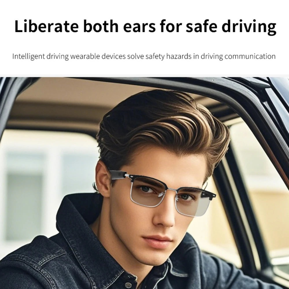 Smart Glasses with Color-Changing Lenses & Bluetooth Audio