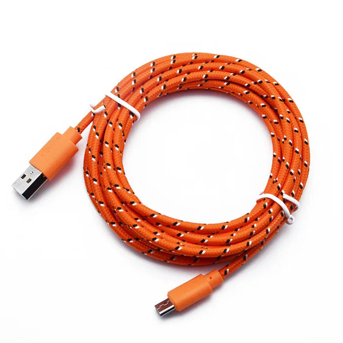 Nylon Braided Micro USB Cable | Fast Data Sync & Charger