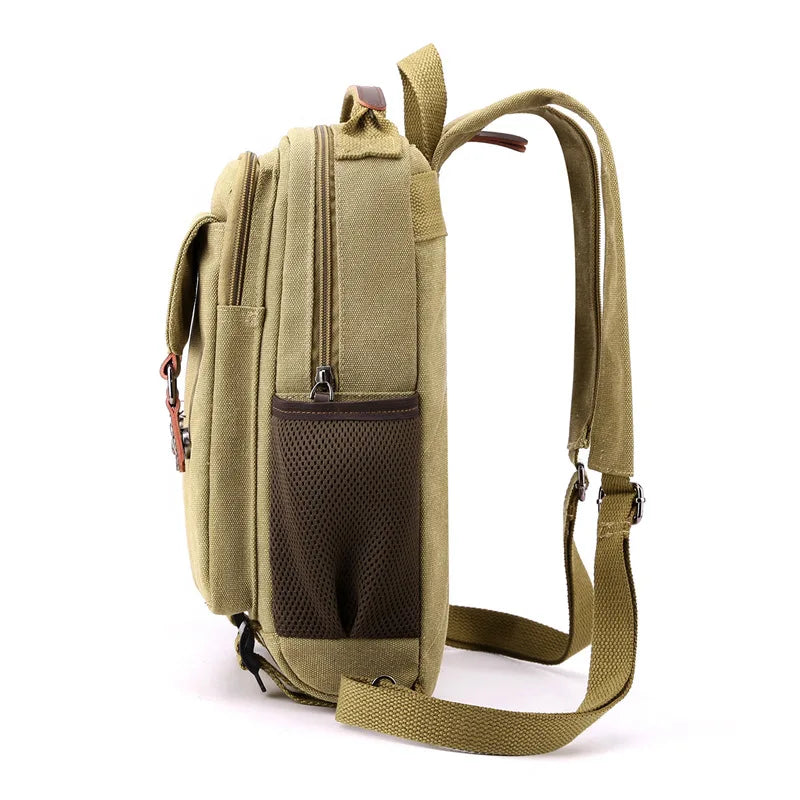 Small Men's Canvas Backpack | Versatile Casual Rucksack