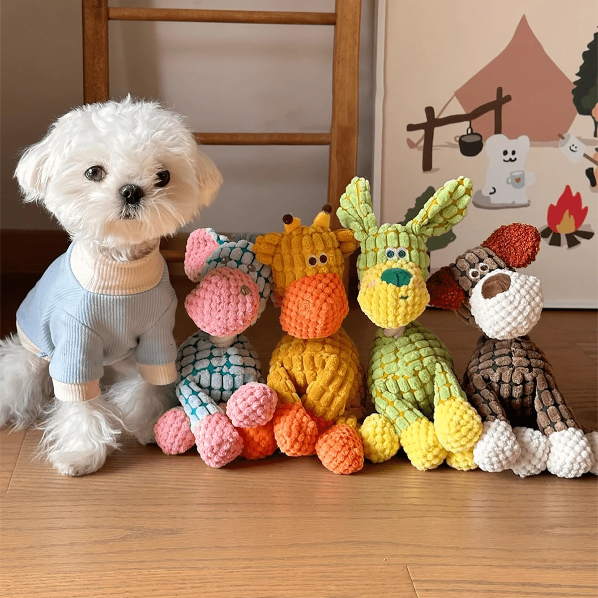 Cute Donkey Plush Toy for Dogs | Interactive Squeaky Pet Delight
