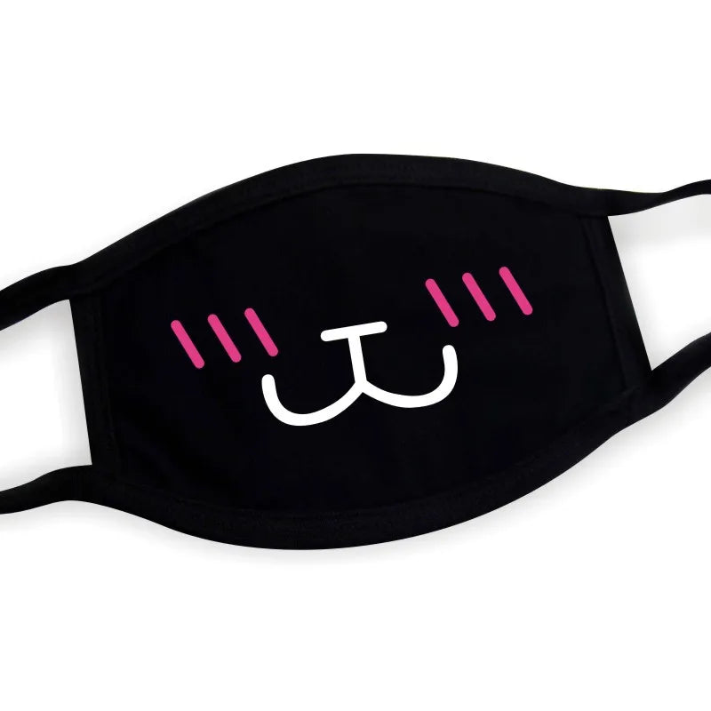Funny Expression Anime Party Mouth Face Mask | Unisex Kawaii Mask