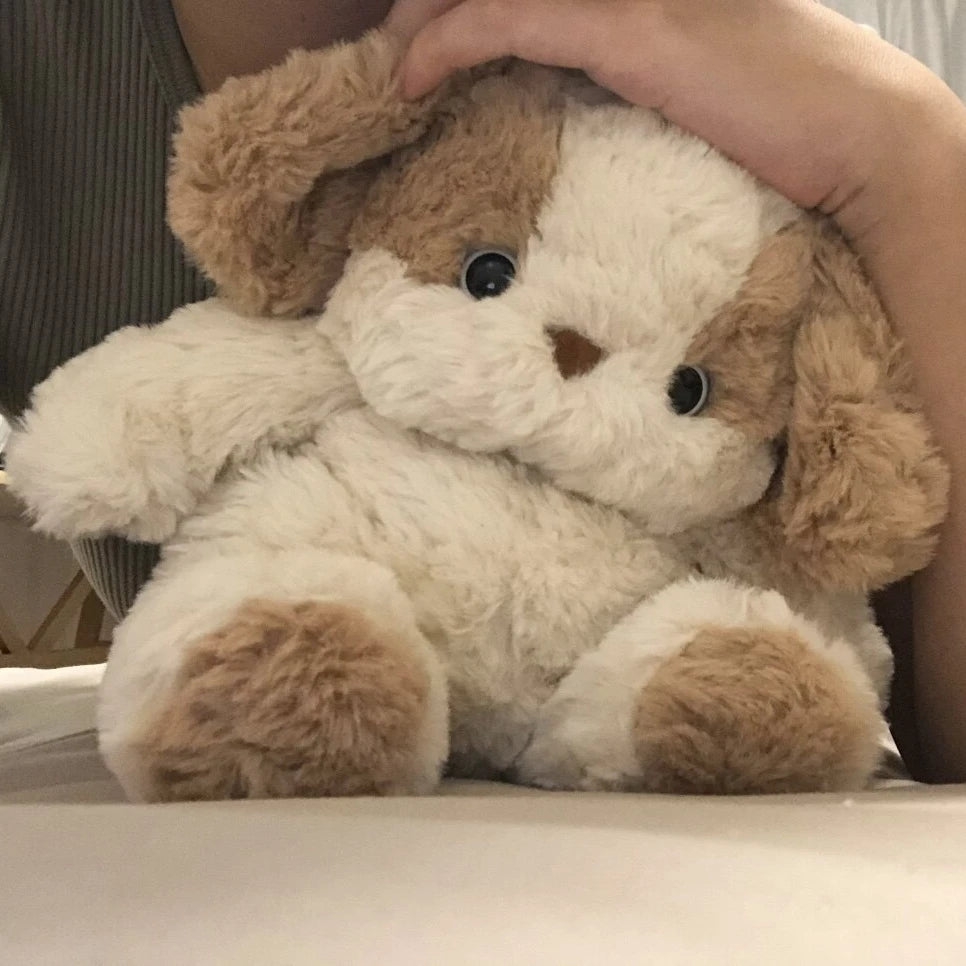 Kawaii Cute Fluffy Puppy Plush Pillow | Soft Stuffed Dog Companion