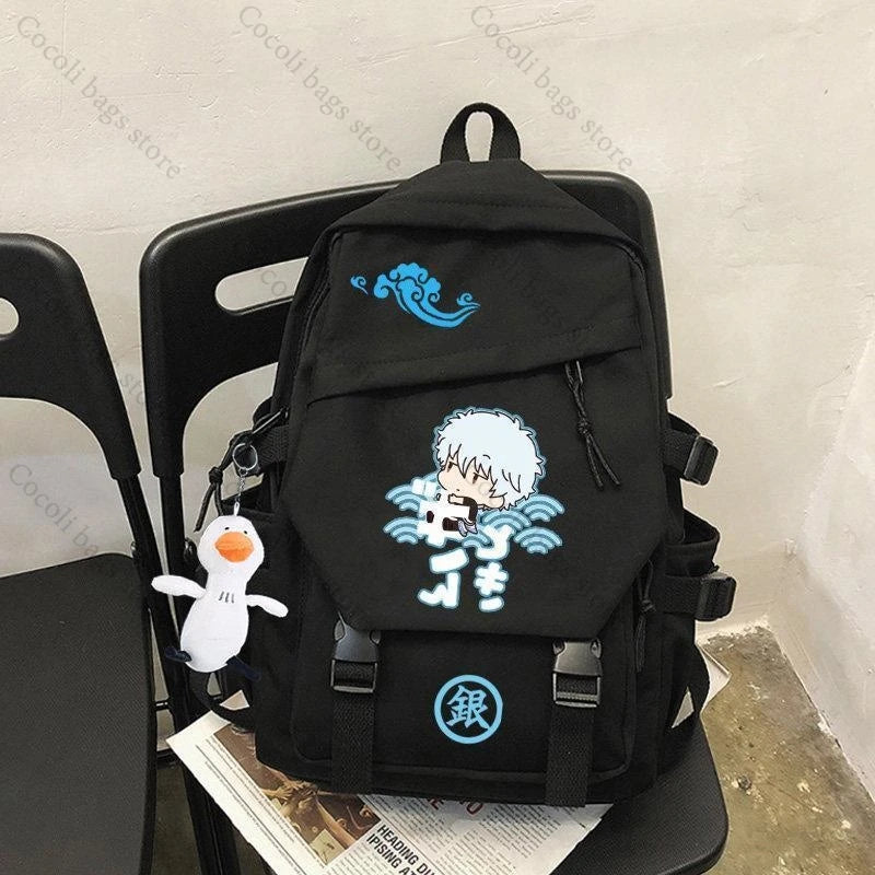 Anime-Inspired Large Capacity Print Backpack for Students