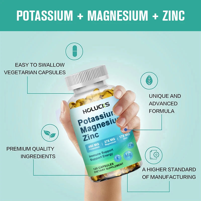Potassium Magnesium Zinc Capsules | Bone & Heart Health Support