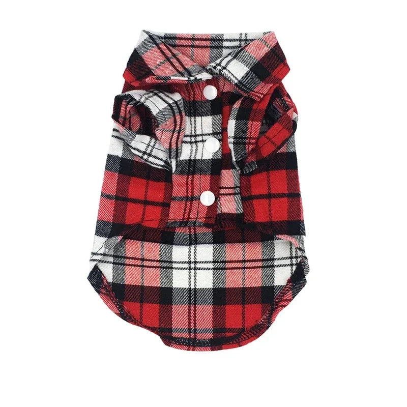Stylish Plaid Dog Shirts | Trendy Summer Wear for Small Pets