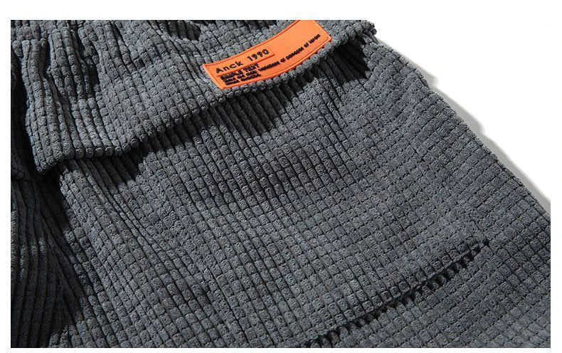 Warm Motorcycle Jogger Corduroy Pants for Men | Casual Thermal Trousers