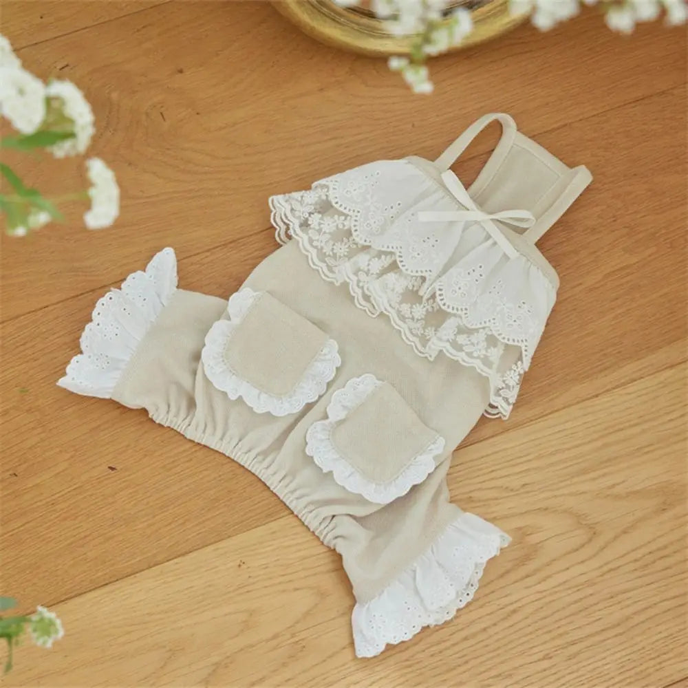 Breathable Soft Pet Lace Jumpsuit | Fashionable Dog Pajamas