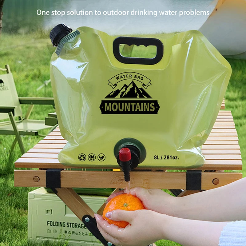 Portable 0.8L Water Bag for Camping & Travel | Compact Water Container
