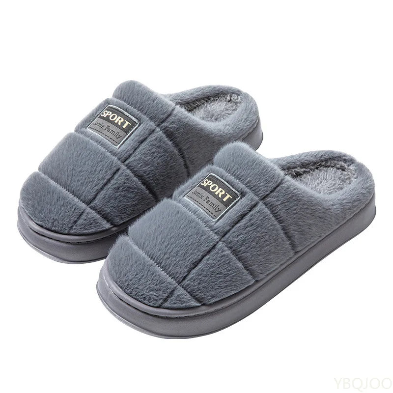 Men's Plush Fleece Slippers | Cozy Warm Indoor House Shoes