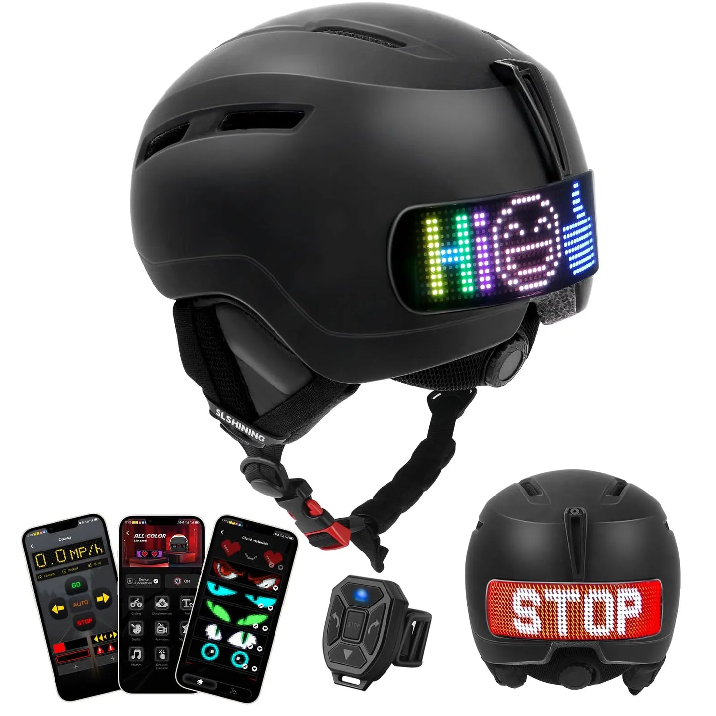 Winter Ski Helmet with LED Tail Light | Safe Cycling & Skiing Gear