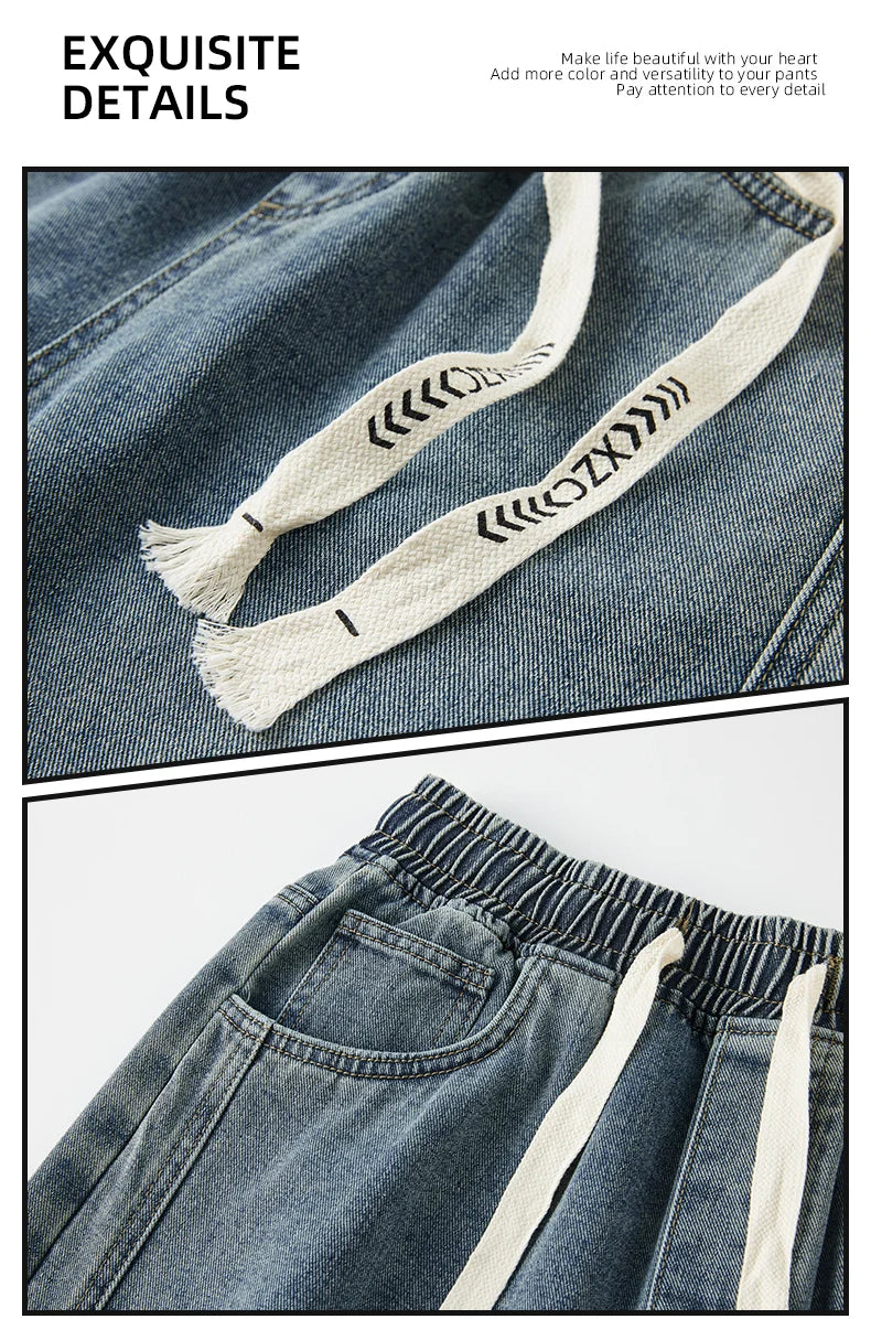 Men's Distressed Wide Leg Jeans | Casual Autumn Winter Style
