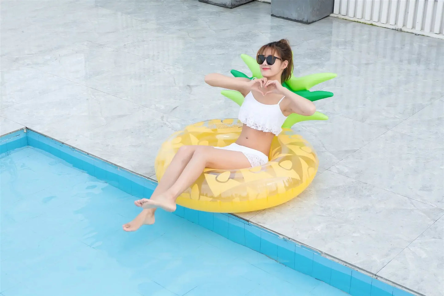 Inflatable Pineapple Watermelon Pool Float | Summer Fun Swim Ring