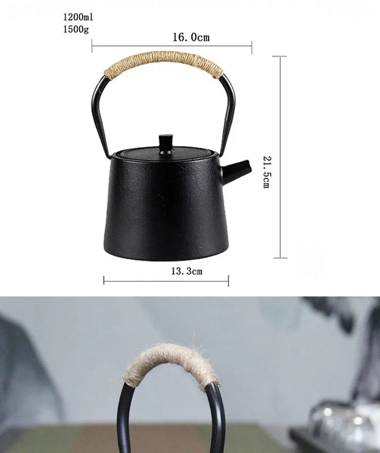 Large Capacity Japanese Cast Iron Teapot | Perfect for Home & Outdoors