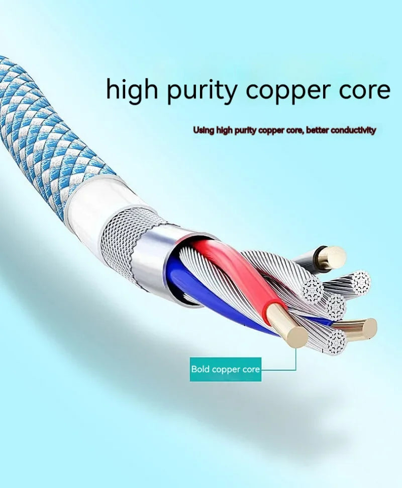 Fast Charge USB A to C Cable | 180 Degree Rotatable Durable Cord