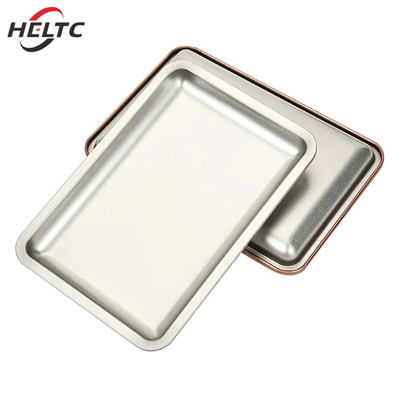 Solid Stainless Steel Rectangle Dessert Plate | Japanese-style Tray