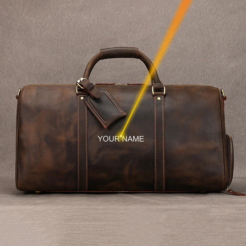 Luxury Genuine Leather Travel Bag for Men & Women | Versatile Duffle