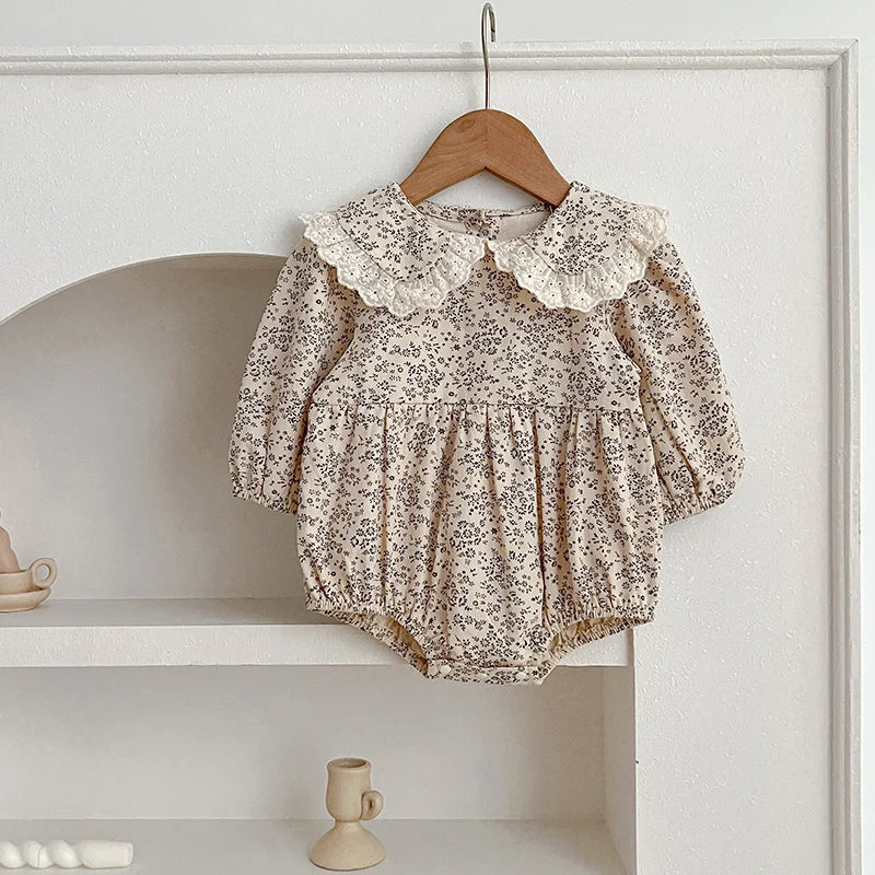 Adorable Lace Ruffle Baby Girl Overalls | Stylish Romper 0-24M