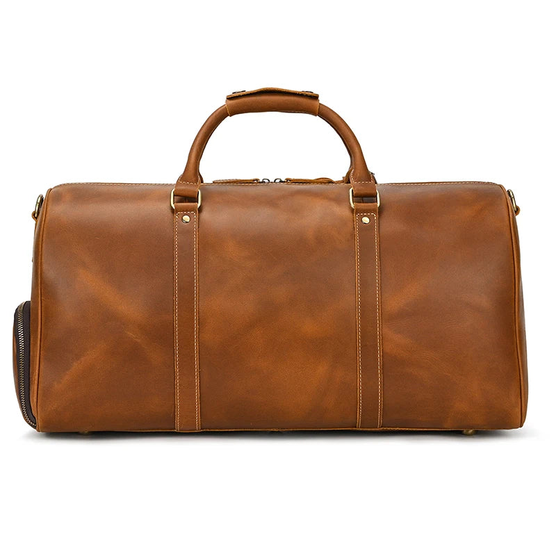Luxury Genuine Leather Travel Bag for Men & Women | Versatile Duffle