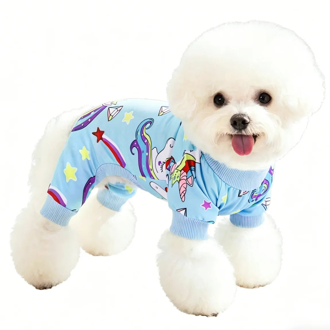 Comfy Dog Onesies Pajamas | Cute Cartoon Pet Jumpsuit for Small Breeds