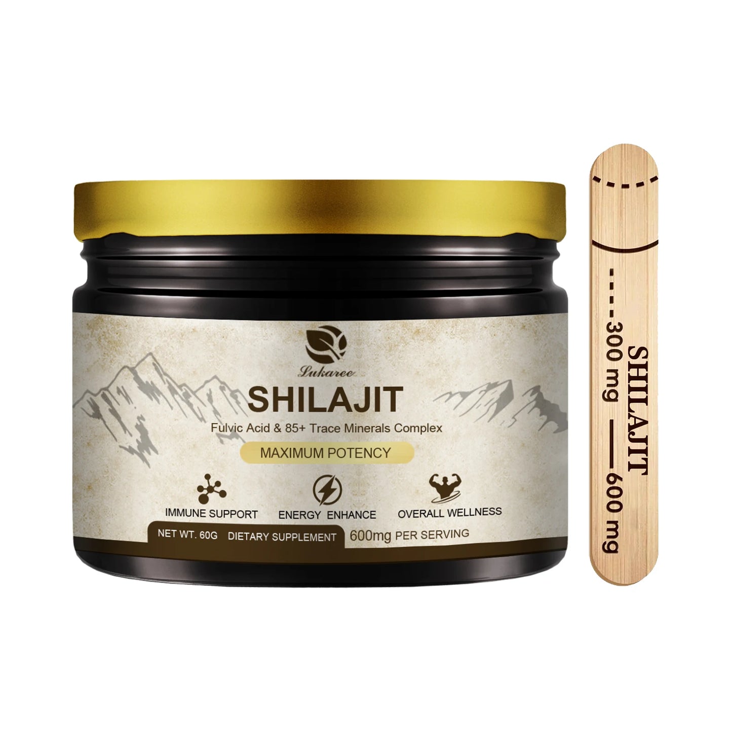 Premium Shilajit Supplement with 85+ Trace Minerals | Energy Boost