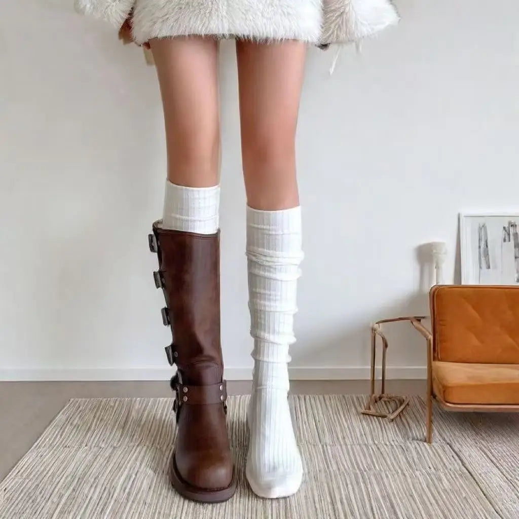 Stylish Knee Length Stockings for Women | Chic & Slimming Fashion