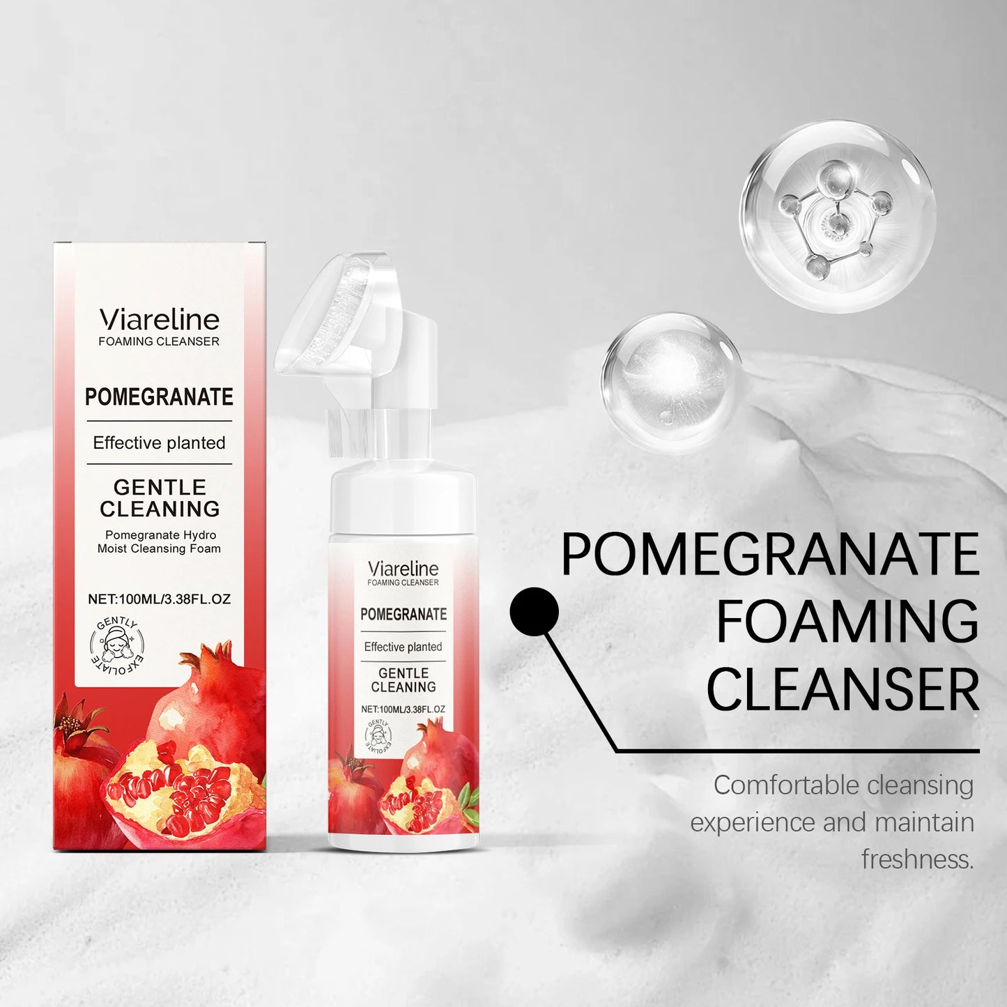 Gentle Pomegranate Foaming Facial Cleanser | Refreshing Cleanser