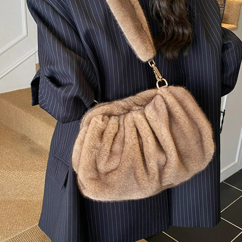 Stylish Women's Commuting Shoulder Bag | Fluffy Cloud Casual Tote