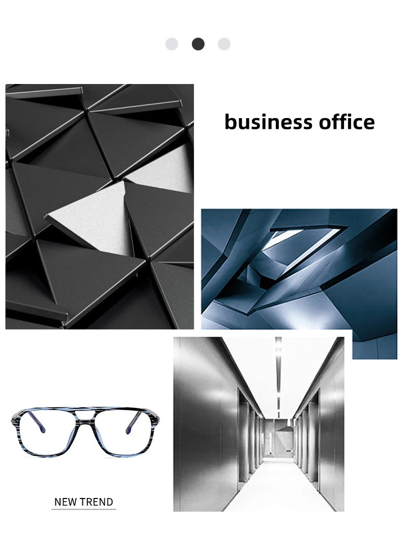 Retro Double Beam Pilot Optical Glasses | Anti Blue Light Eyewear