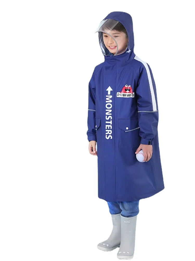 Children's Waterproof Raincoat with Schoolbag | Perfect for School Days