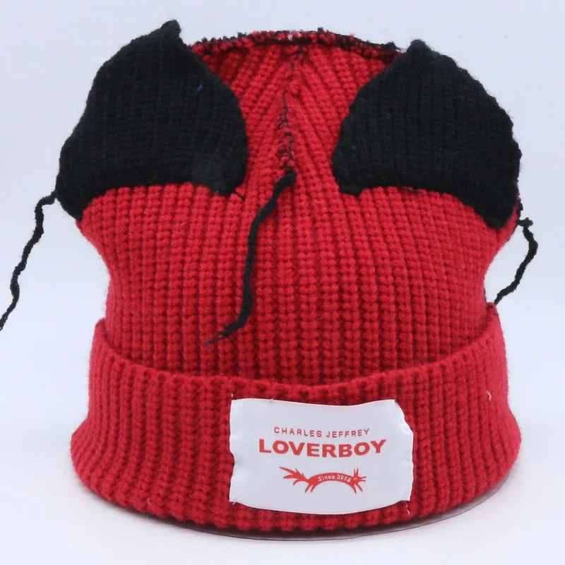 Unisex Long Fox Ears Knitted Beanie | Y2K Bunny Rabbit Hat