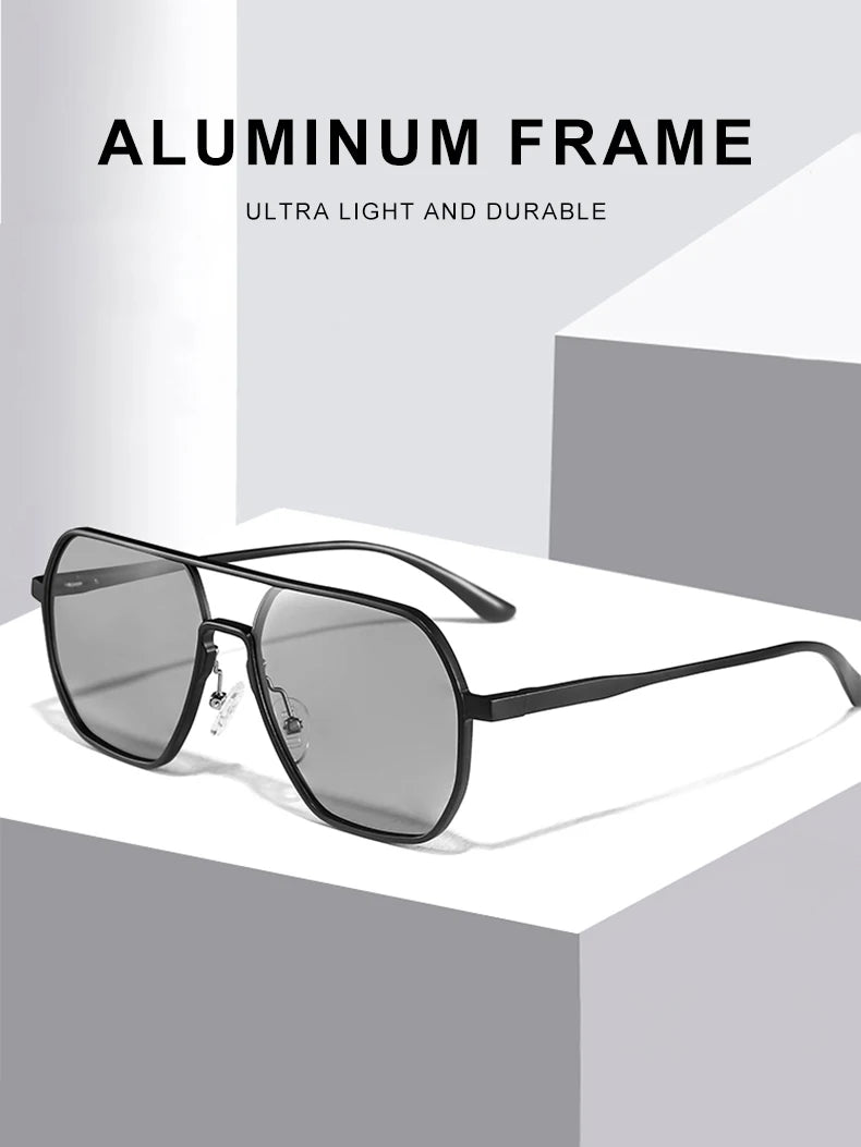 Fashionable Photochromic Polarized Sunglasses for Men & Women