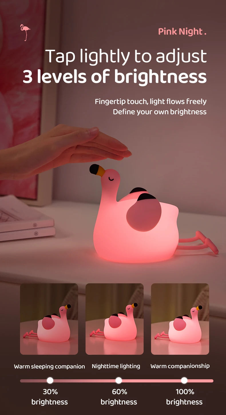 Lámpara de Mesa LED de Animales Kawaii | Luz Nocturna Divertida y Segura para Niños