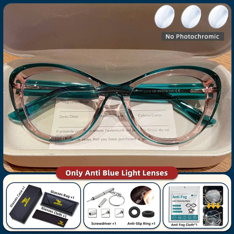 Trendy Women's Cat Eye Blue Light Blocking Reading Glasses