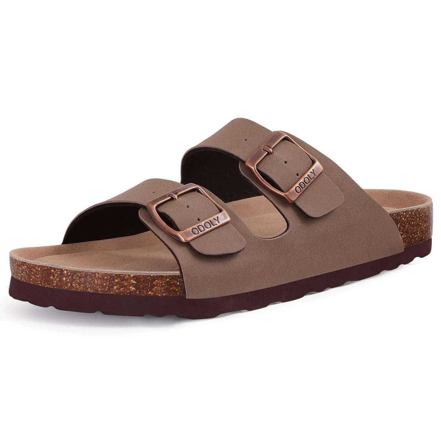 Women's Suede Sandals | Adjustable Buckle Cork Platform Footwear
