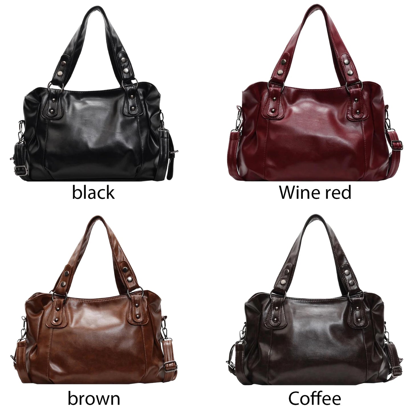 Bolso tote elegante de piel sintética para mujer | Versátil y espacioso