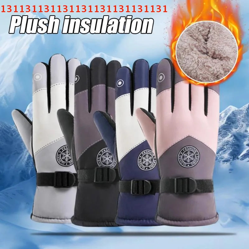 Guantes de esquí de invierno con pantalla táctil | Manoplas térmicas impermeables