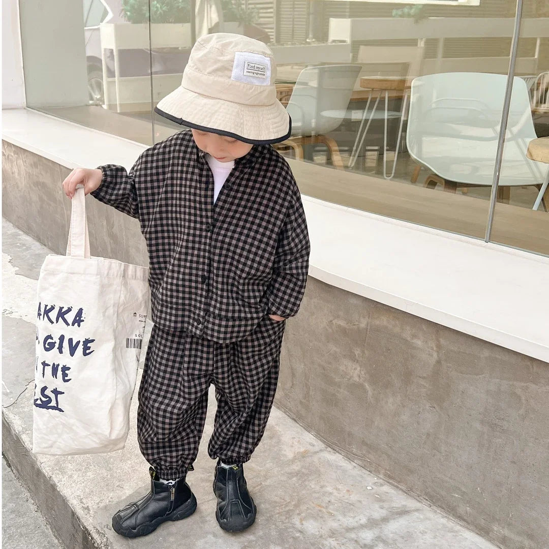 Stylish Casual Two-Piece Set for Kids | Long Sleeved Coat & Pants