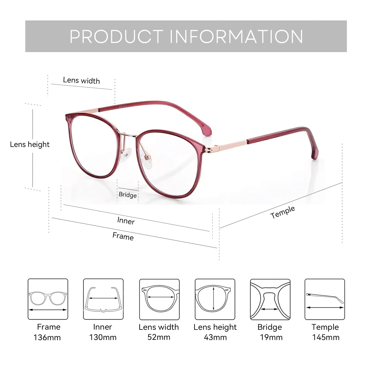Lightweight Blue Light Blocking Glasses for Women | Anti Eyestrain Eyewear