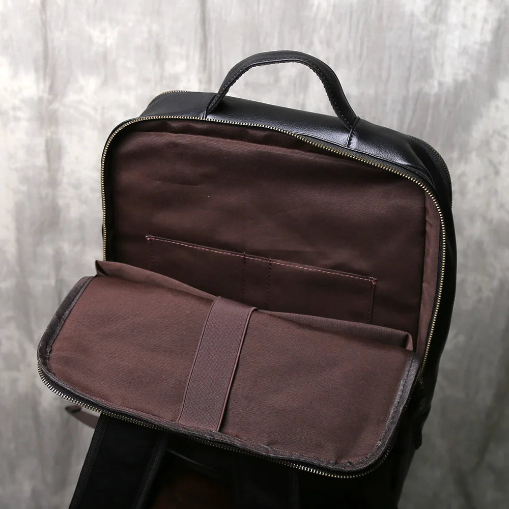 Vintage Leather Men's Backpack | Large Capacity Casual Laptop Bag