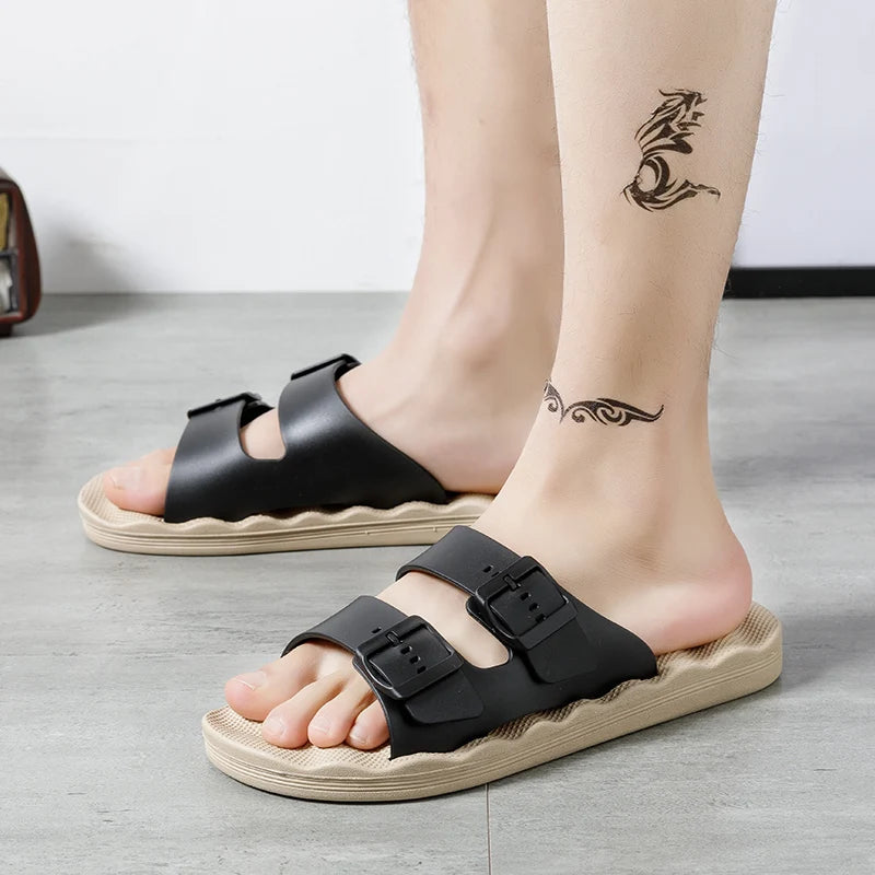Comfortable Adjustable Men's Summer Slippers | Lightweight Beach Sandals