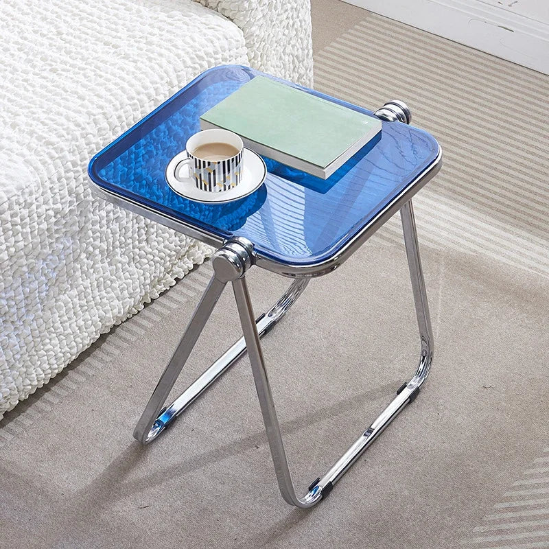 Mesa Auxiliar Plegable de Moda | Mesa de Centro Moderna de Acrílico