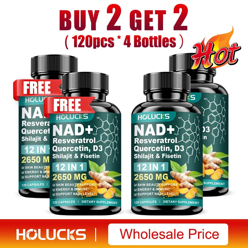 NAD+ Capsules with Resveratrol | Enhance Energy & Skin Health