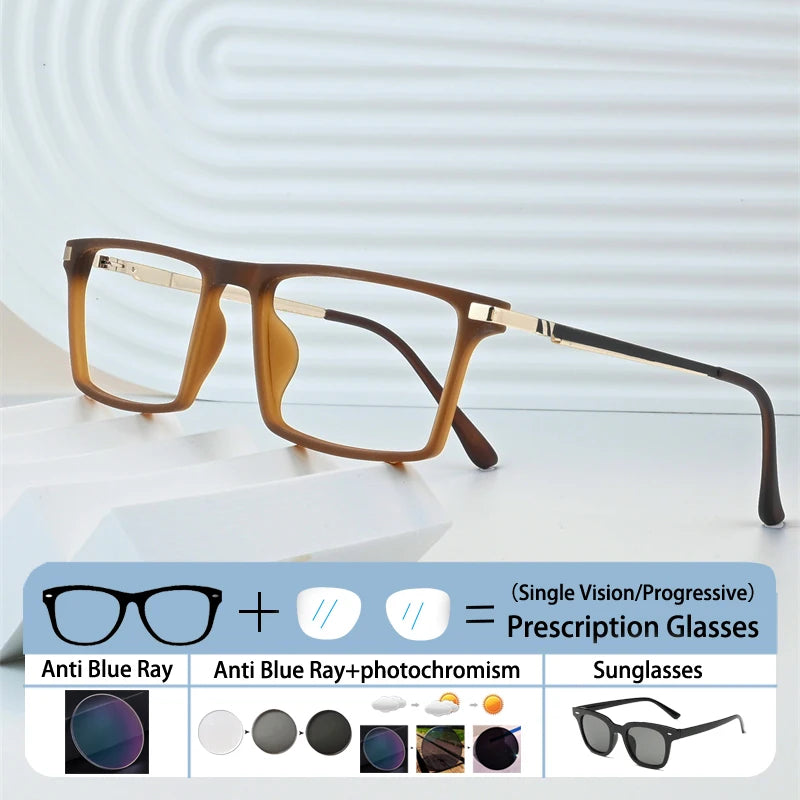 Custom Photochromic Anti-Blue Ray Glasses for Stylish Eye Protection