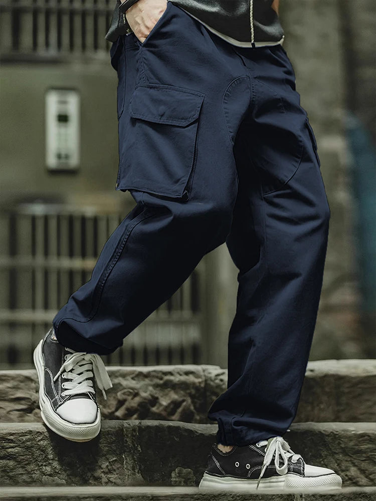 Men's Vintage Cargo Pants | All-Season Cotton Tapered Trousers 2026