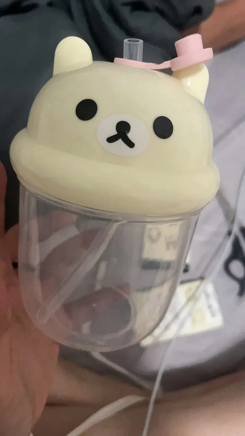 Cute Mini Plastic Straw Cup | Large Capacity Water Cup for Students