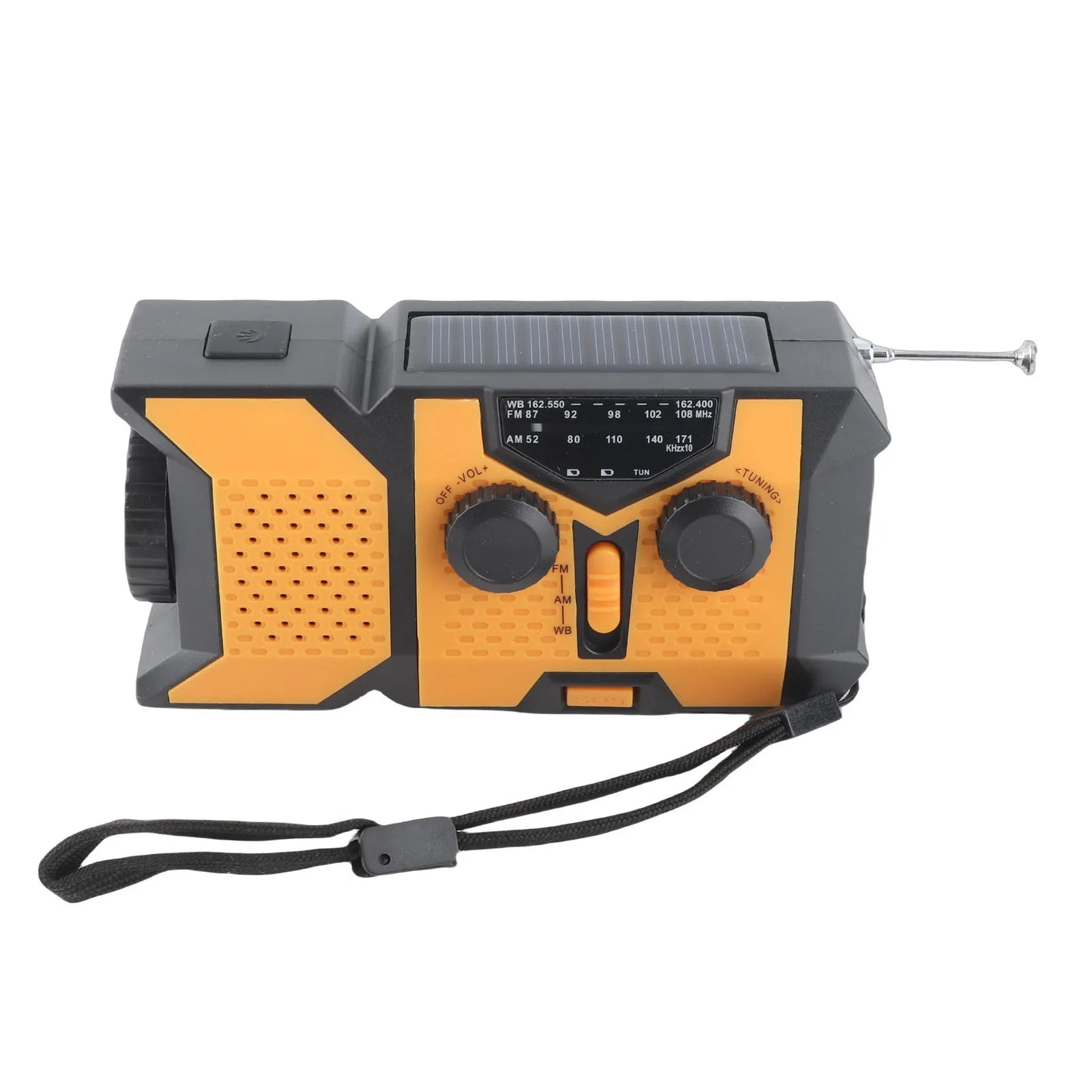 Emergency Hand-Crank Radio | USB Solar Charging for Camping