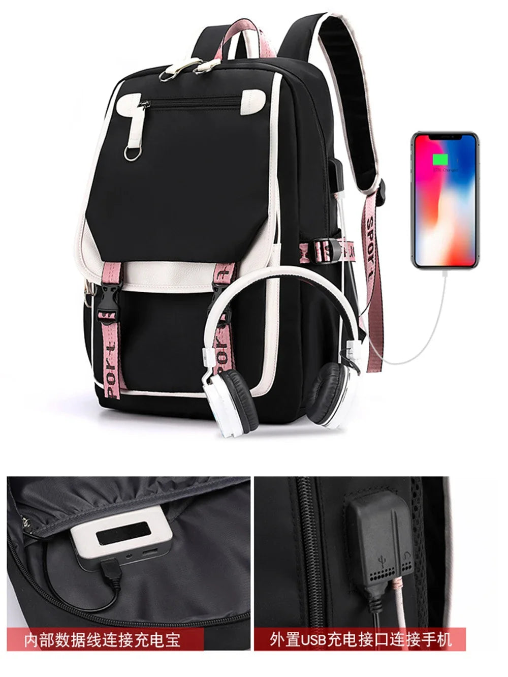 Cute Anime Cat Kawaii Backpack for Girls | Perfect Back to School Bag